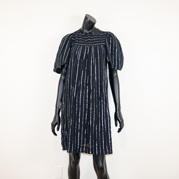 Isabel Marant Etoile Women's Black Metallic strip Dress size 38 - Picture 1 of 11